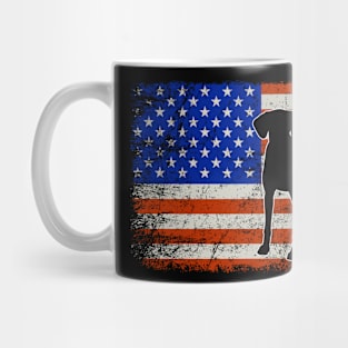 Vintage German Shorthaired American Flag Gift Mug